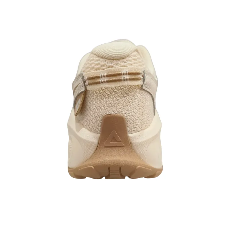 PEAK Tai Ji1.0 Cushioning Slip Resistant Support Height Increasing Low Top Chunky Sneakers Women's Light Khaki-4