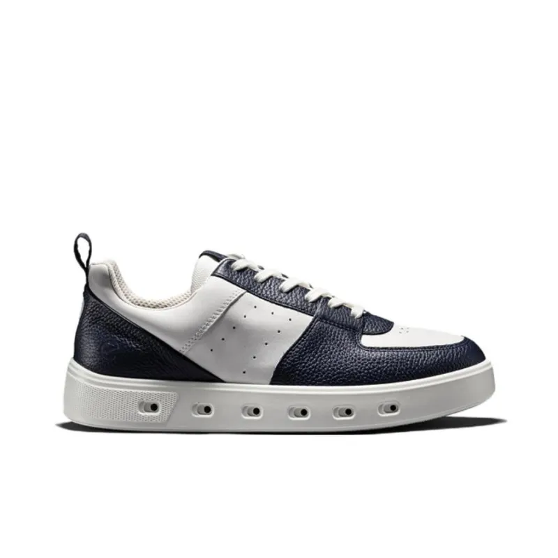 Ecco Street 720 Series Abrasion Resistant Low Top Skateboard Shoes Men's White Blue-1