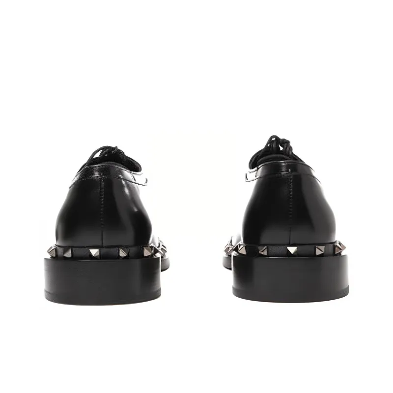 Valentino M-Way Rockstud Derby 'Black'-3