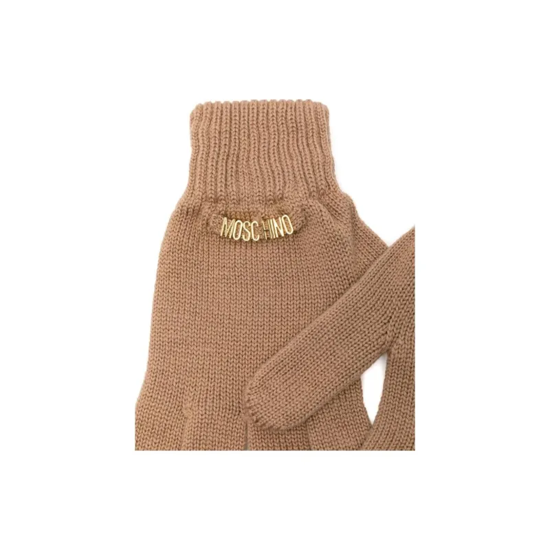 MOSCHINO Logo lettering Gloves-2