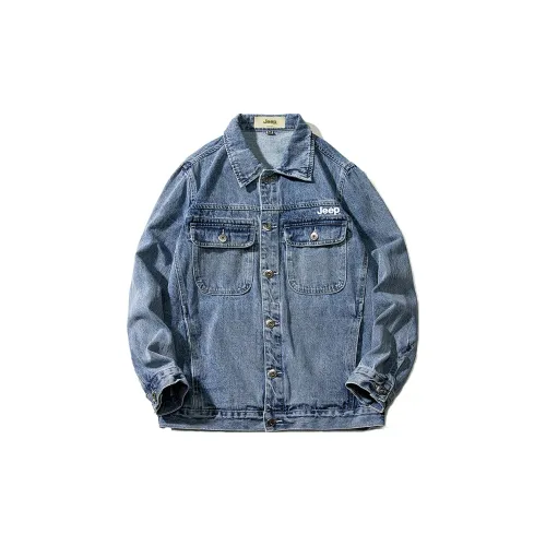 Jeep Denim Jackets Unisex Blue