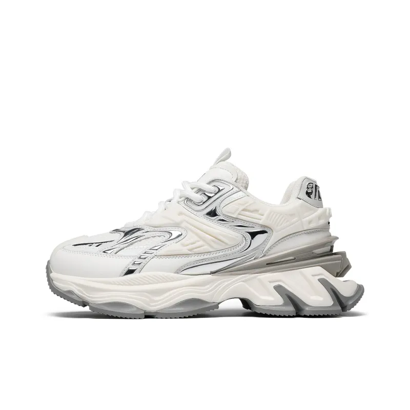 MILLIE'S Coverage Abrasion Resistant Low Top Chunky Sneakers Men's White Box Included-1