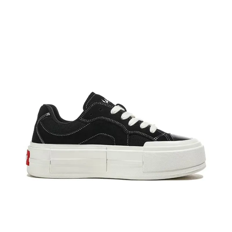 HAOWA Step Shine Sable Anti Slip And Wear Resistant Cushioning Coverage Low Top Canvas Shoes Women's Black-1