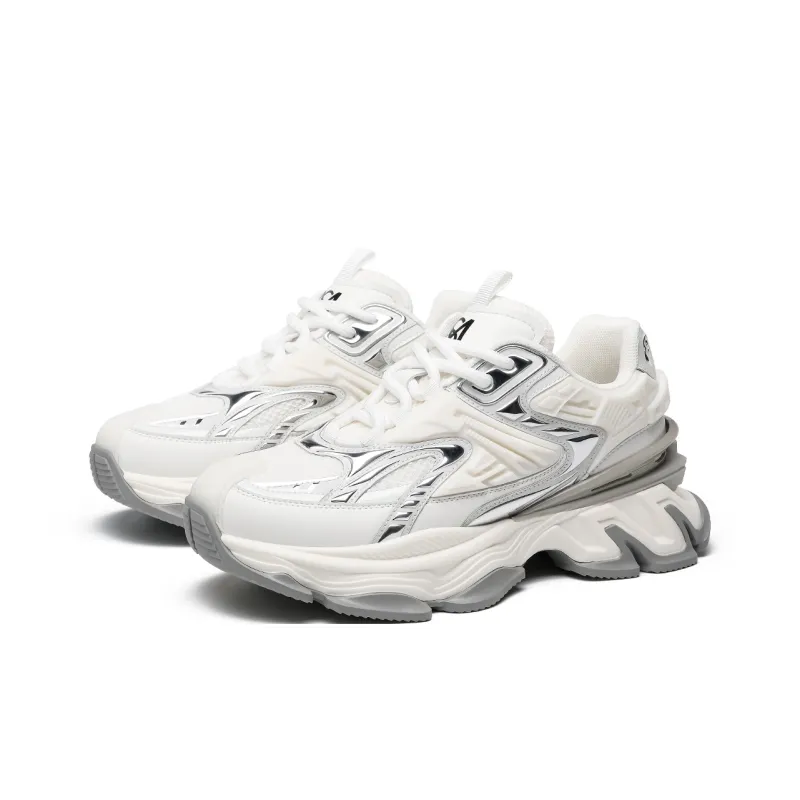 MILLIE'S Coverage Abrasion Resistant Low Top Chunky Sneakers Men's White Box Included-6