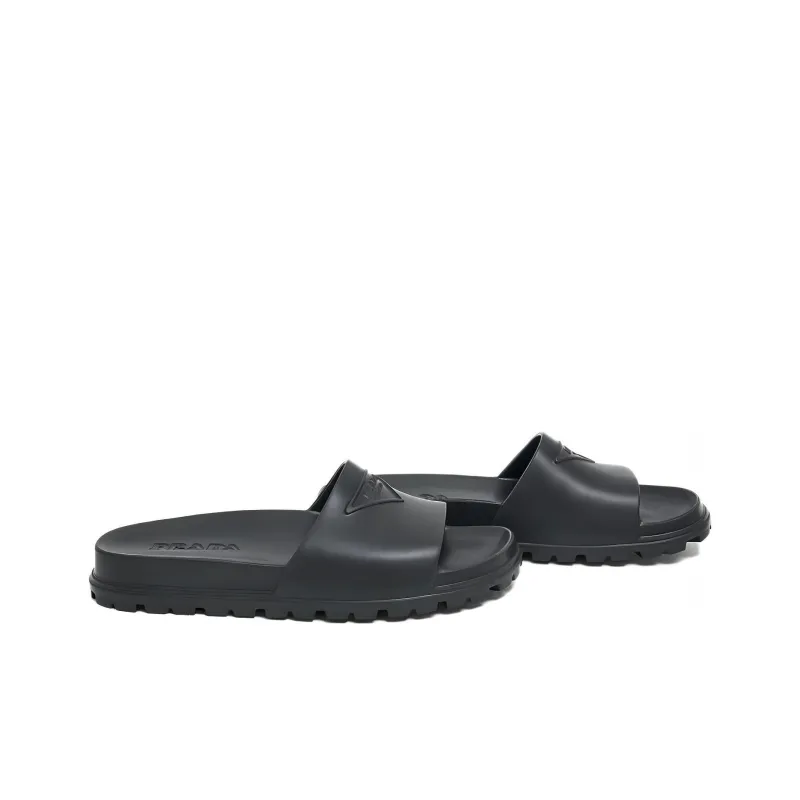 PRADA Rubber Slides Black Men's-1