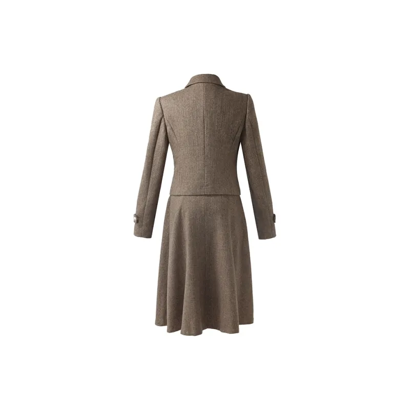 GOELIA Skirt Set Women's Coffee-1