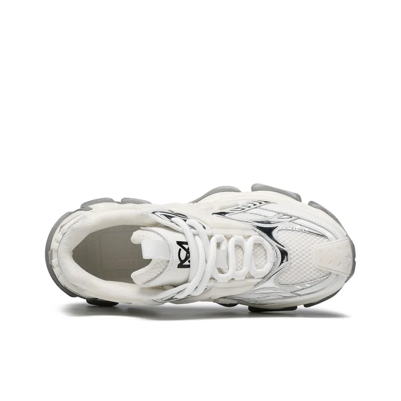 MILLIE'S Coverage Abrasion Resistant Low Top Chunky Sneakers Men's White Box Included-4