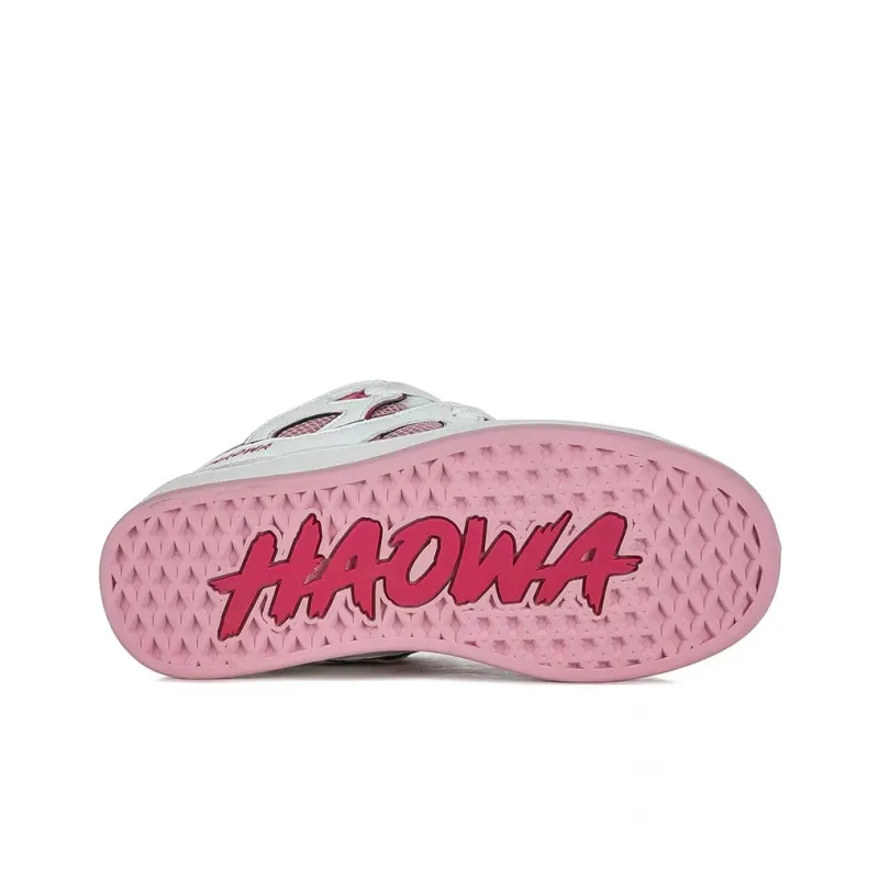 HAOWA Phantom Collection Dreamy Pink Enchantment Low Top Skateboard Shoes Women's White Pink-4