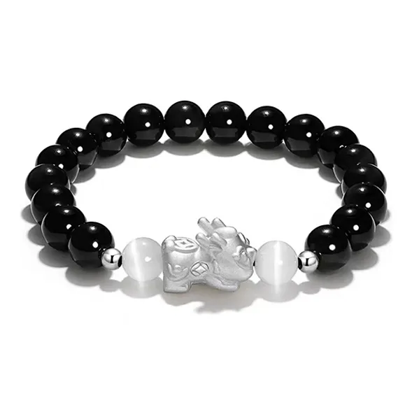 PARAS KORS Glass Cat Eye Jade Bracelets Unisex-4