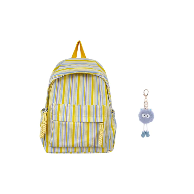 KAMLUI Nylon Backpack Regular Unisex Pink Yellow Sky Blue-7