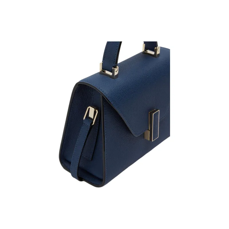 Valextra Iside Millepunte Calfskin Shoulder Bag, Crossbody Bag, Handbag Micro Women's Sapphire Blue-5
