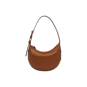 FOSSIL Leather Handbag Shoulder Bag Women's Brown