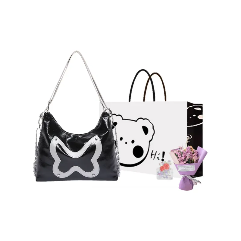NX DOUGHNUT PU Backpack Regular Women's Black/White/Silver-22