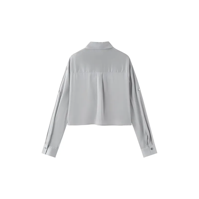 TKY SHOP Shirt Women's Gray Blue-1