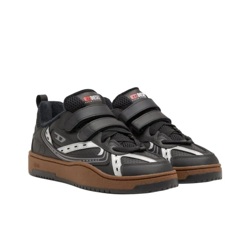 DIESEL S-Ukiyo Low-Top Skateboard Shoes Men's Black-2
