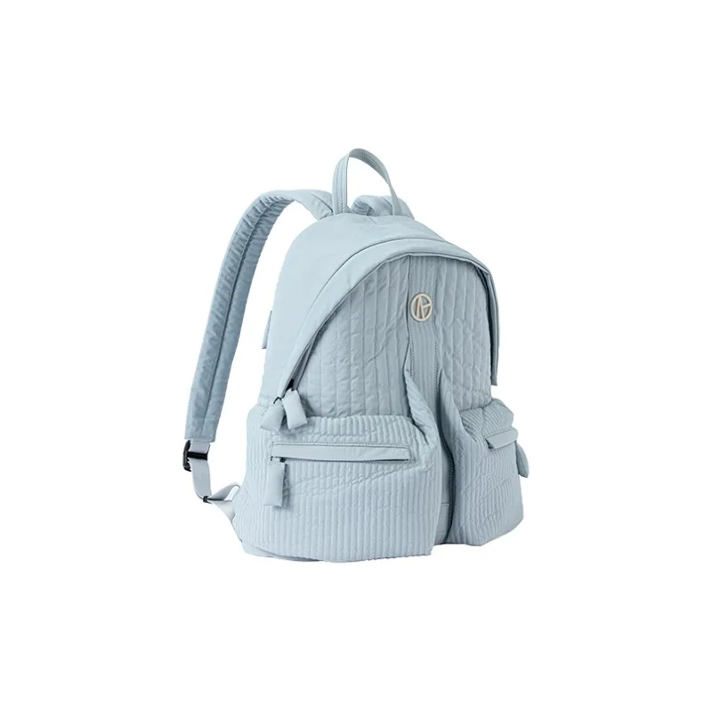 VANESSA HOGAN Fabric Backpack Regular Unisex Black Blue/Light Blue-2