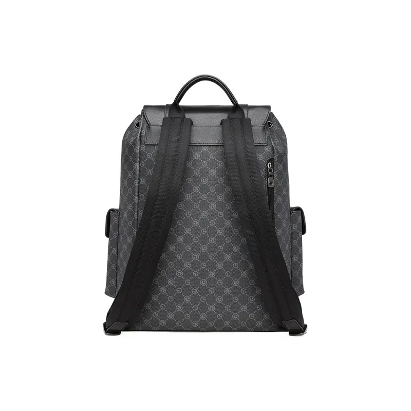 GOLDLION PVC Backpack Large Size Men's Black-2