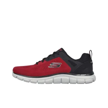 Skechers Track Anti Slip Wear Resistant Low Top Training Shoes Men's Red Black
