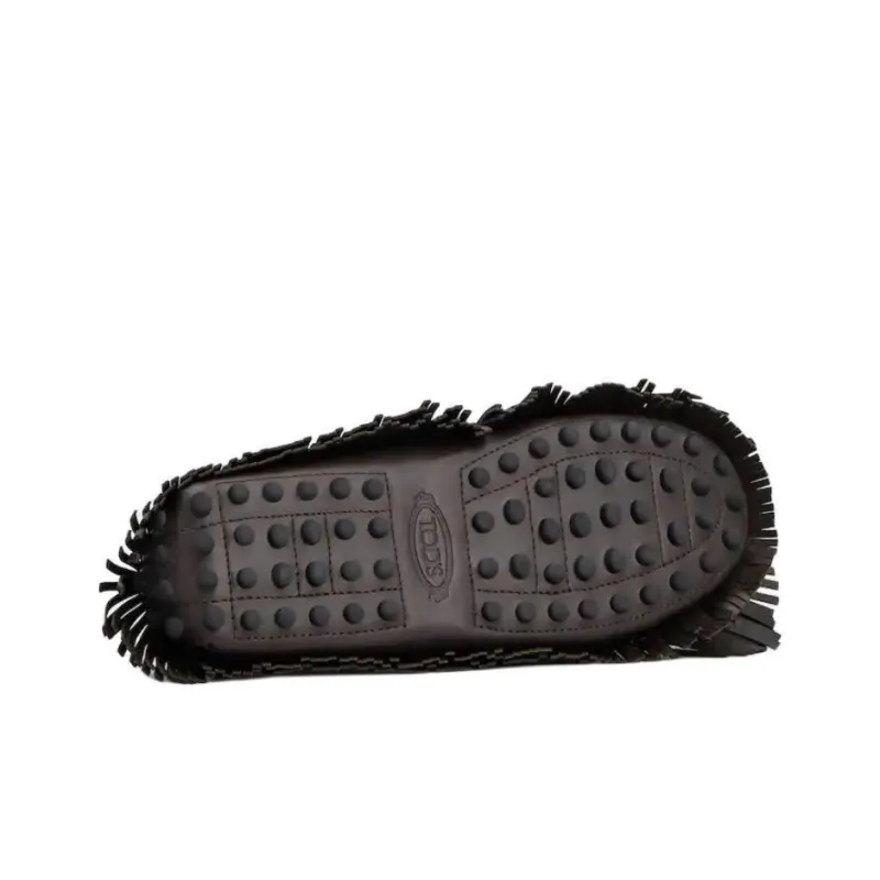 TOD'S Fringed Slip On Loafers Women's-4