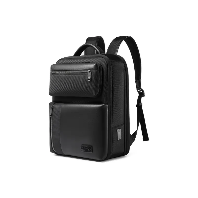 QRST Nylon Backpack Large Size Men's Black-1