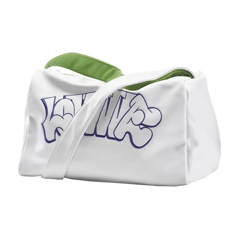 LOVVVVE PU Fitness Yoga Bag, Shoulder Bag, Crossbody Bag Women's White-1