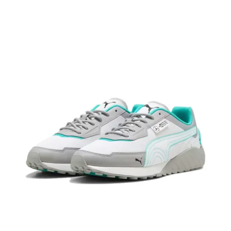 PUMA Mercedes AMG Petronas F1® Anti Slip Wear Resistant Low Top Casual Running Shoes Men's White Gray-2