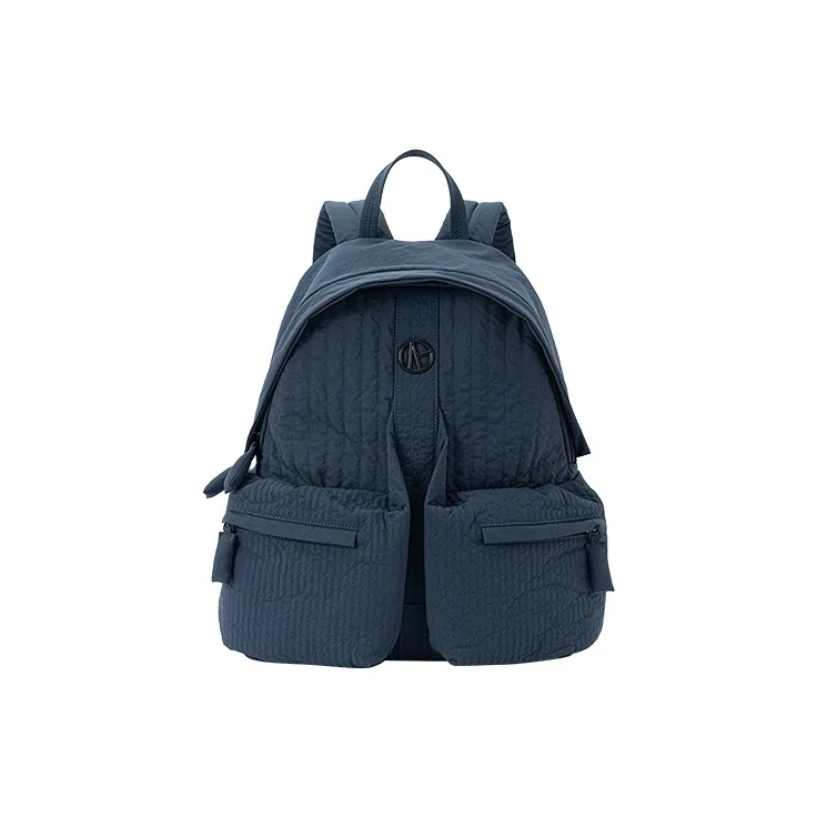 VANESSA HOGAN Fabric Backpack Regular Unisex Black Blue/Light Blue-7