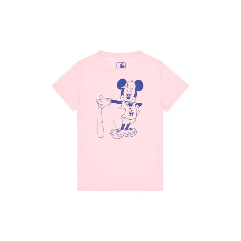 MLB x Disney Los Angeles Dodgers LA DODGERS T Shirt Unisex Pink-1