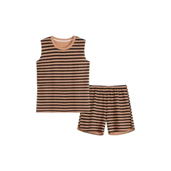 MIIOW Cool One Summer Series Pajama Set Women's Coffee Pattern