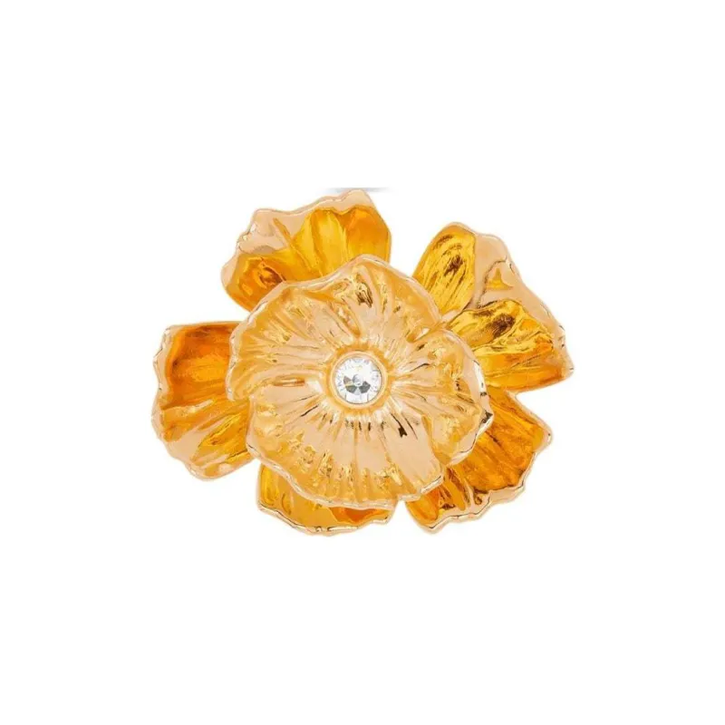 Oscar De La Renta Flower Brooch-1