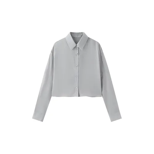 TKY SHOP Shirts Women's Gray Blue