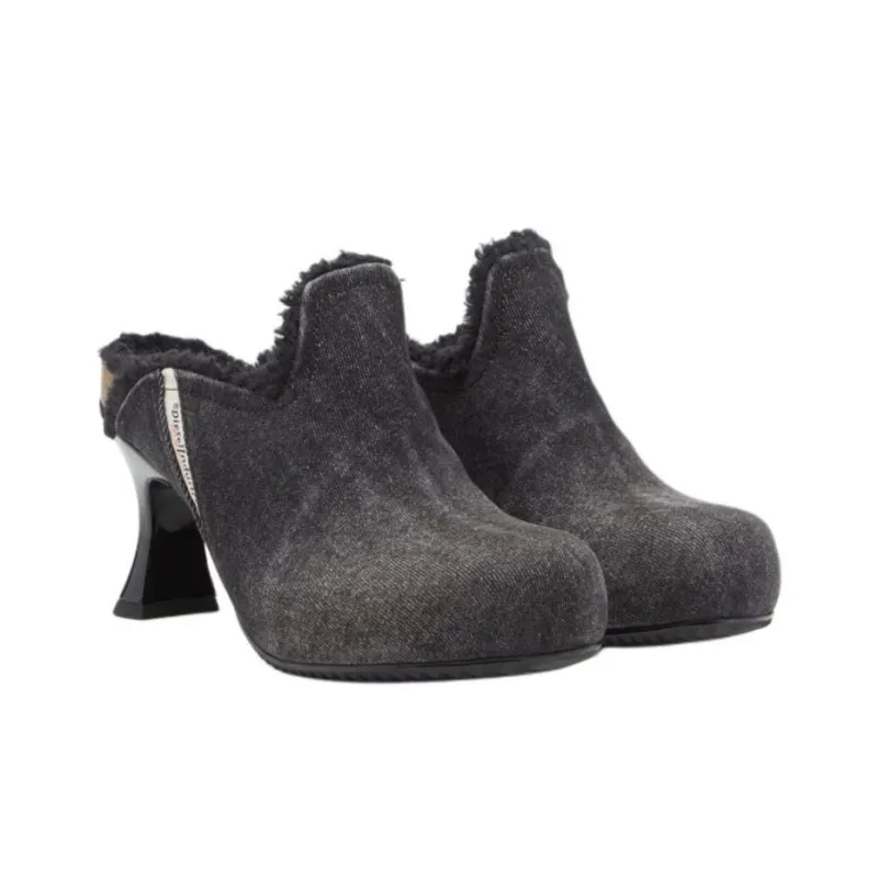 DIESEL D Woodstock 78mm Denim Mules Women's-3