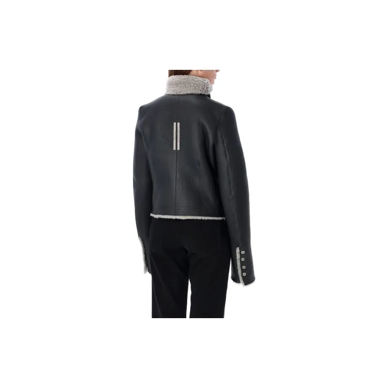 RICK OWENS Press Stud Fastened Leather Jacket-1