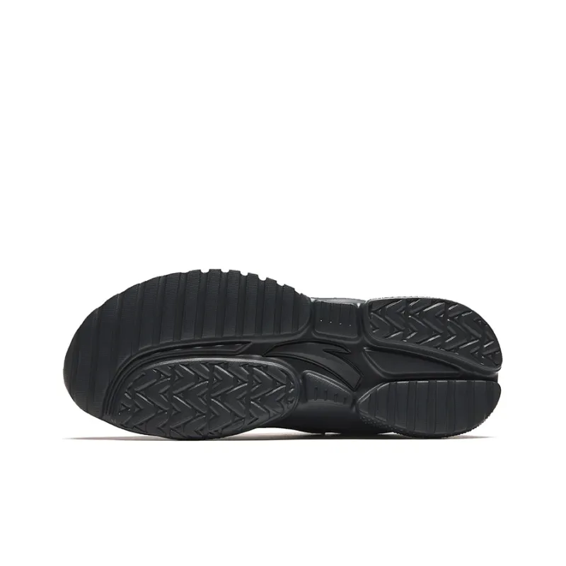Anta Cushioned Slip Resistant Low Top Casual Shoes Men's Black-4