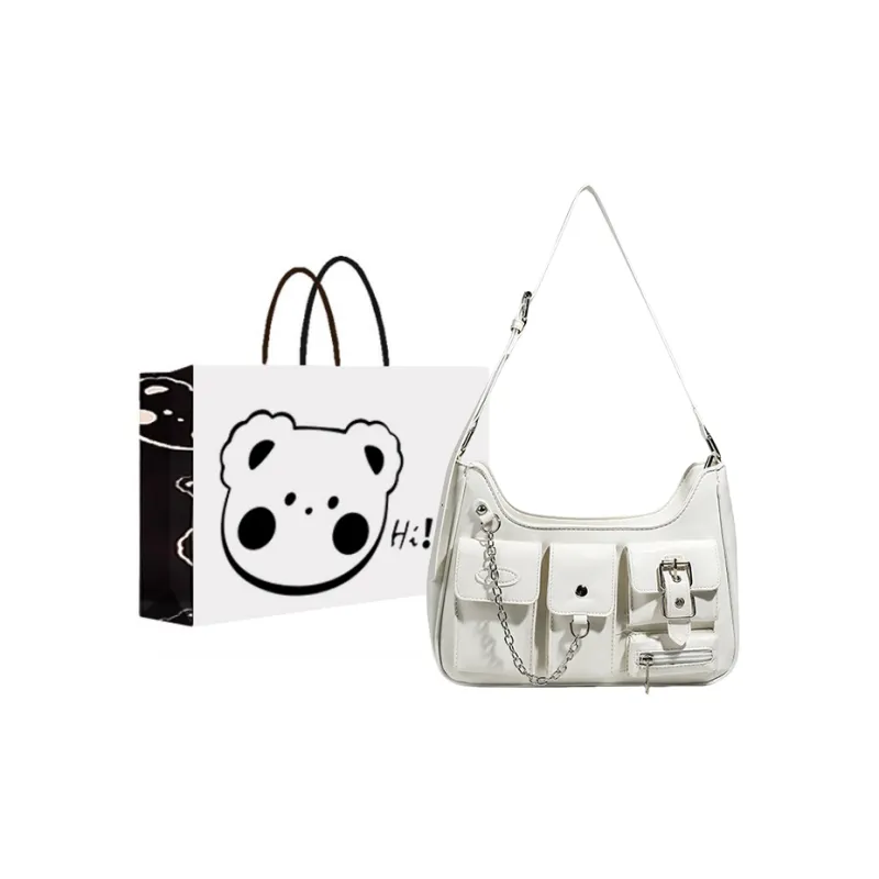 NX DOUGHNUT PU Crossbody Bag, Shoulder Bag Women's Black/White-0