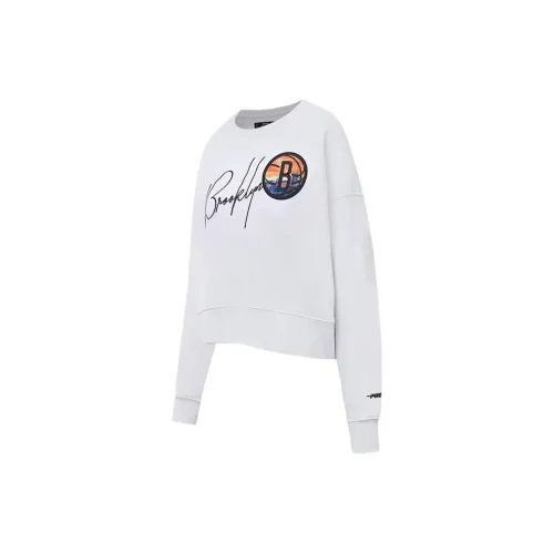 NBA Brooklyn Nets Sweatshirts Women's White