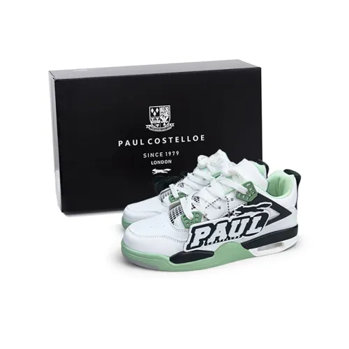 PAUL COSTELLOE Skateboard Shoes Unisex Mid-Top White Pine Green