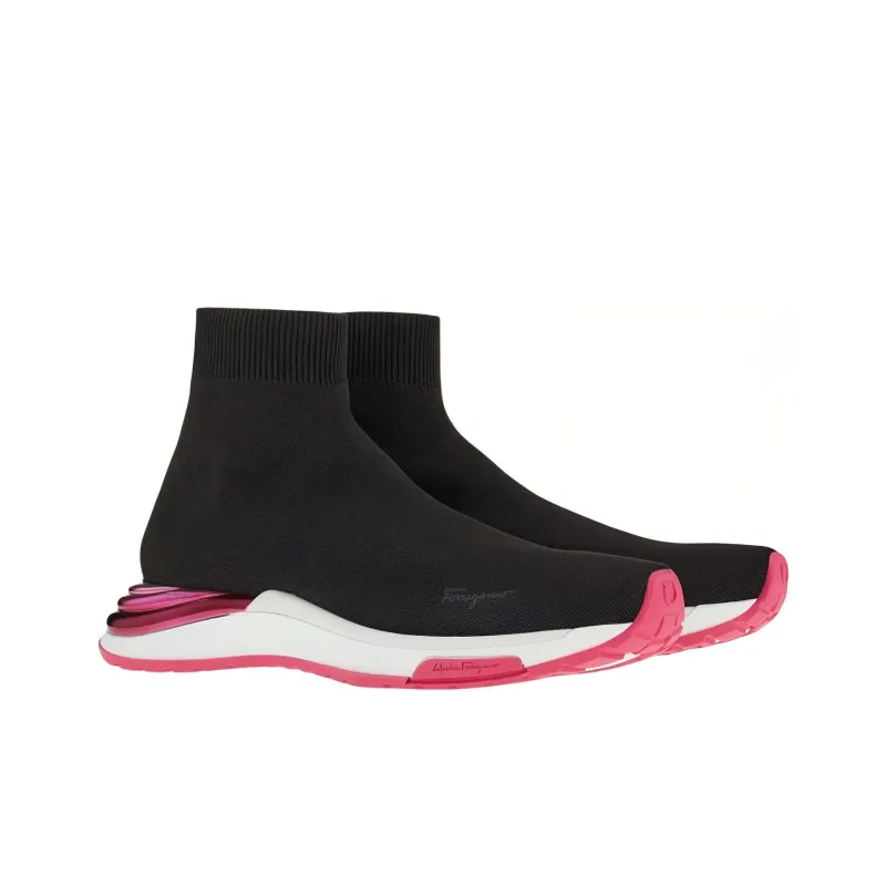 FERRAGAMO Cushioning, Slip Resistant, Breathable Coverage High Top Casual Shoes Women's Black-1