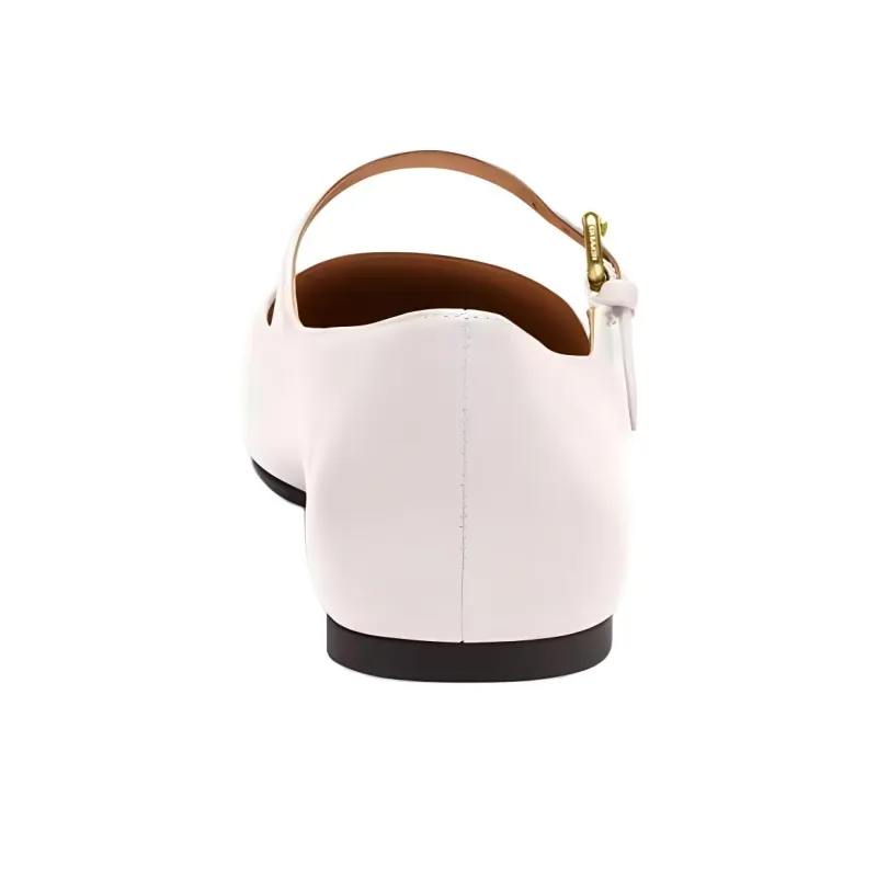 COACH Aubree Mary Jane Shoes Women's White-4