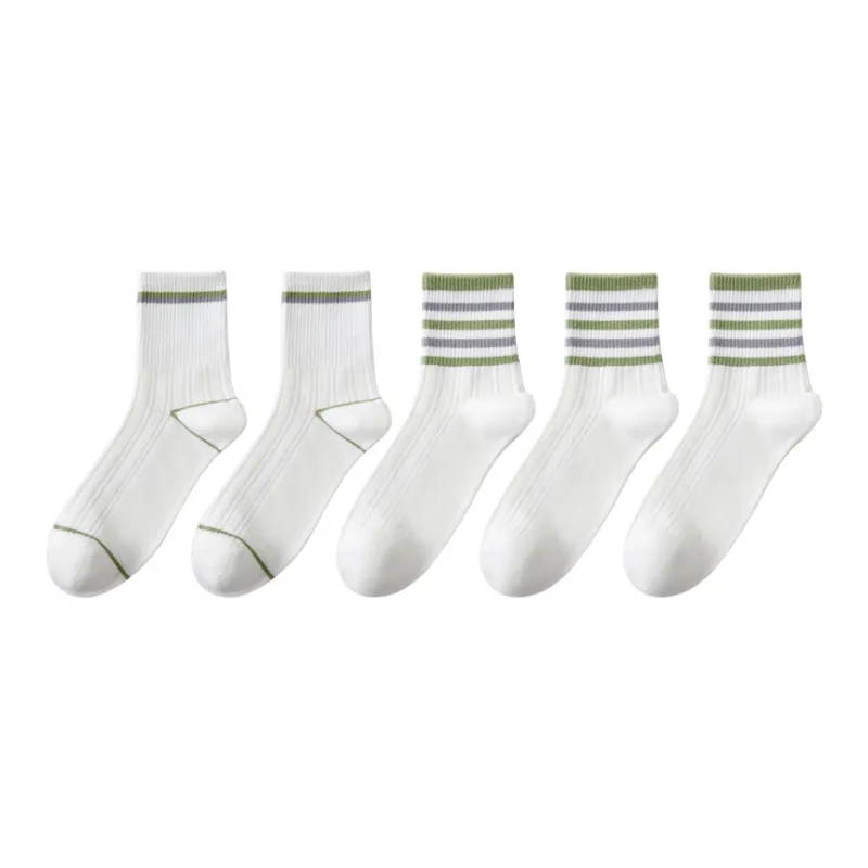 MIIOW Mid Calf Socks Unisex 5 Pack-2