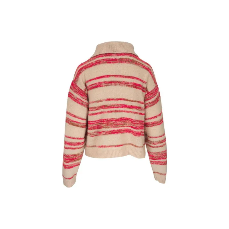 The Elder Statesman Striped Zip-up Cardigan-1