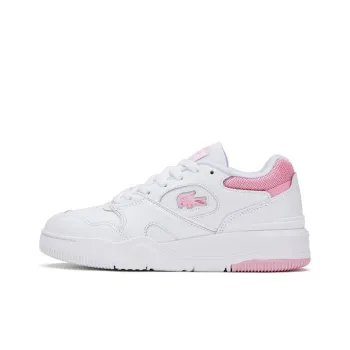 LACOSTE Low Top Skateboard Shoes Women's White Pink