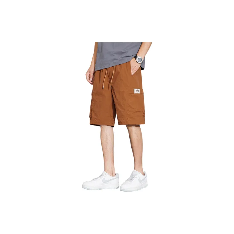 Tonlion Casual Shorts Men's Brick Red-3