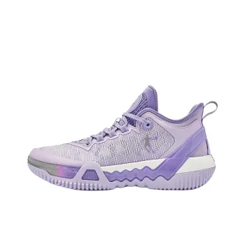 QIAODAN Anti Slip And Wear Resistant Breathable Low Top Basketball Shoes Men's Purple