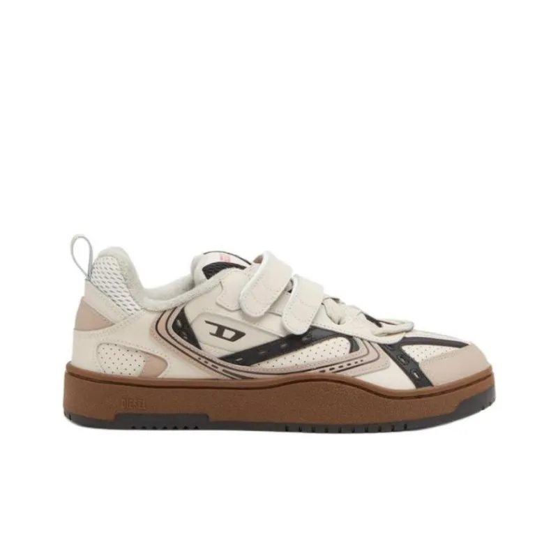 DIESEL S-Ukiyo Low-Top Skateboard Shoes Men's Beige-1