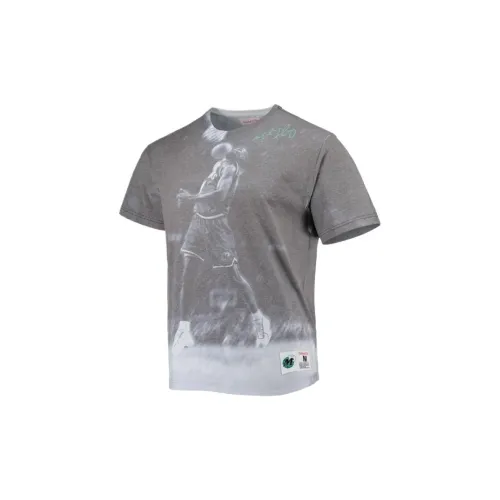 NBA Mitchellness Hall Of Fame T-Shirts Men Gray