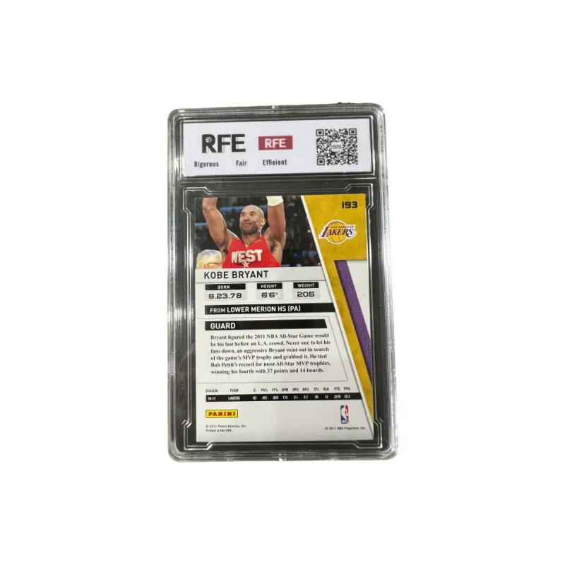 PANINI All Star Game Kobe Bryant MVP Award Rare Card Graded Cards 1 Pc-1
