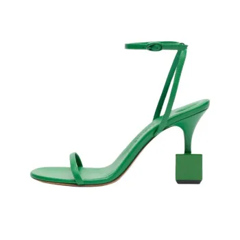 Jacquemus Les One Strap Sandals 9cm Women's Green