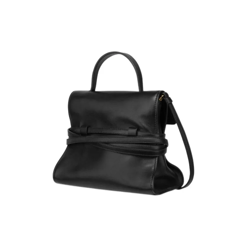 MOSCHINO Sheepskin Handbag Small Size Women's Black-1