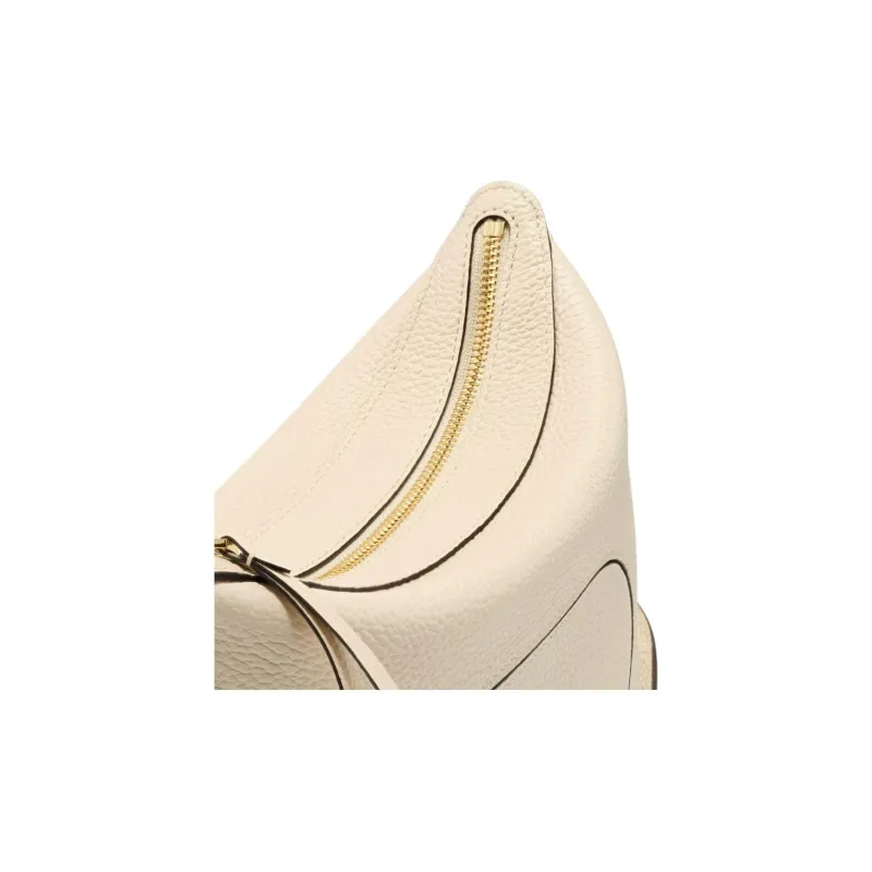 Delvau Pin Swing Soft Grain Calfskin Shoulder Bag Crossbody Bag Handbag Women's Beige-4